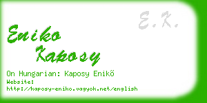 eniko kaposy business card